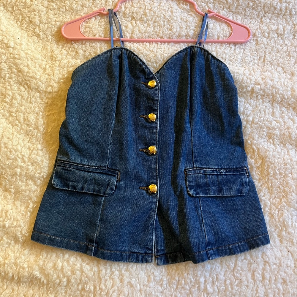 Stylish Blue Denim Button-Up Top